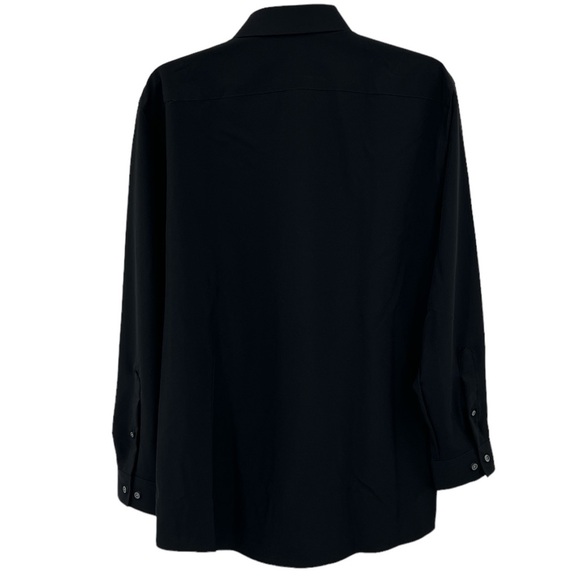 JF J Ferrar black button down stretch dress shirt size large - Picture 2 of 10